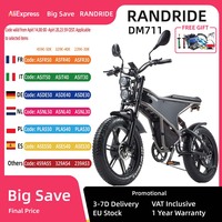 RANDRIDE DM711 Electric Bicycle Dual Motor 500W*2 48V20Ah Battery 20 Inch 4.0 Wide Tire Adult Electric Bike