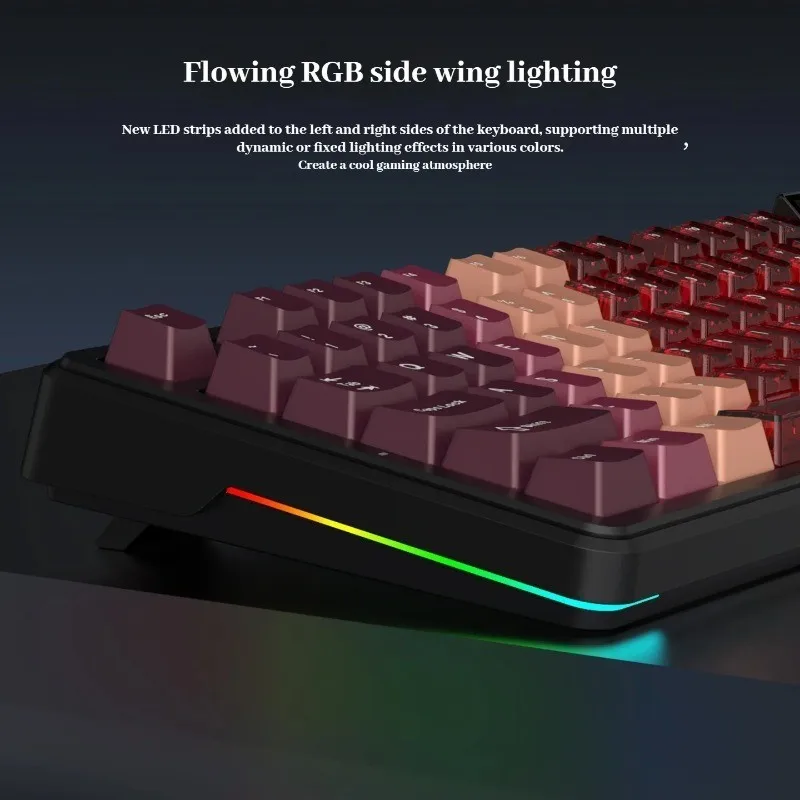 AJAZZ MK87 Keyboard Mekanik Gaming Nirkabel 3-mode RGB Layar TFT Gasket Full-key Hot Swappable 10000mAh Mendukung Windows/Mac