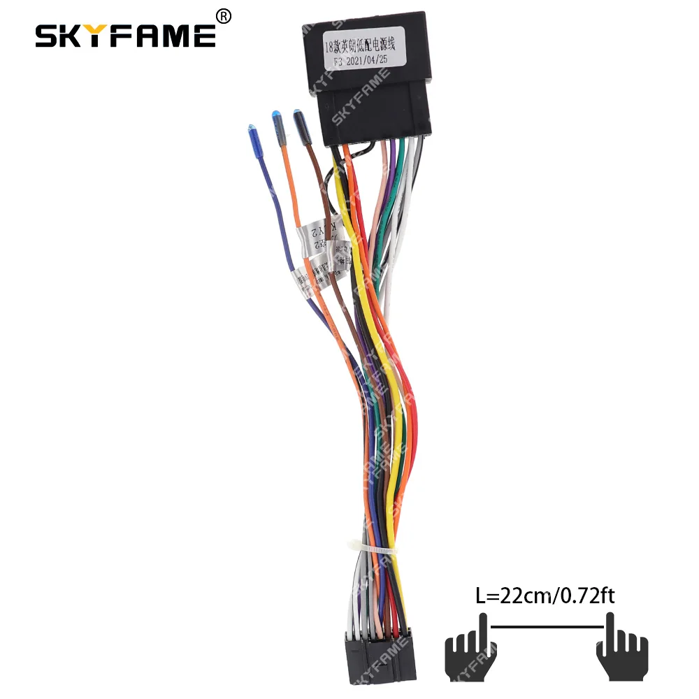 SKYFAME-Adaptador de arnés de cableado de 16 pines para coche, Cable de alimentación de Radio Android para Buick Excelle 2018