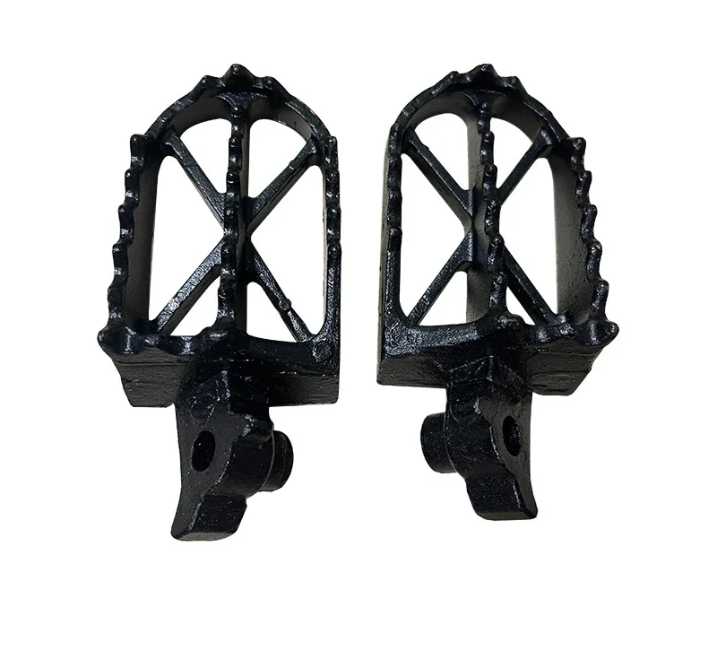 Suitable for Off-road Motorcycle Accessories 21G X-shaped Cast Steel Black Left and Right Pedals