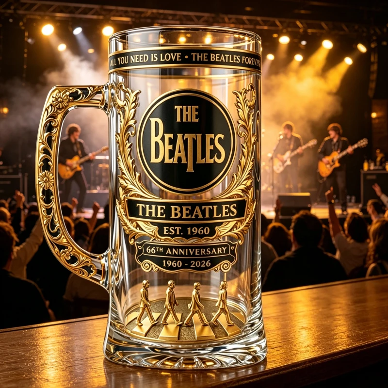 The Beatles 1960-2026 Anniversary Mug Abbey Road Classic Crossroad Perimeter Commemorative Glass