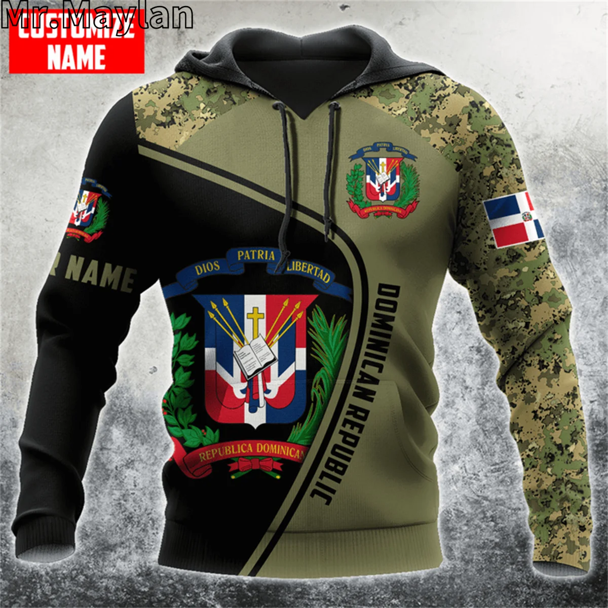 PERSONALIZED DOMINICAN REPUBLIC Flag 3D Jacket Men/women Hoodie Unisex Casual Streetwear Sweatshirts Pullover Sudadera Hombre-73