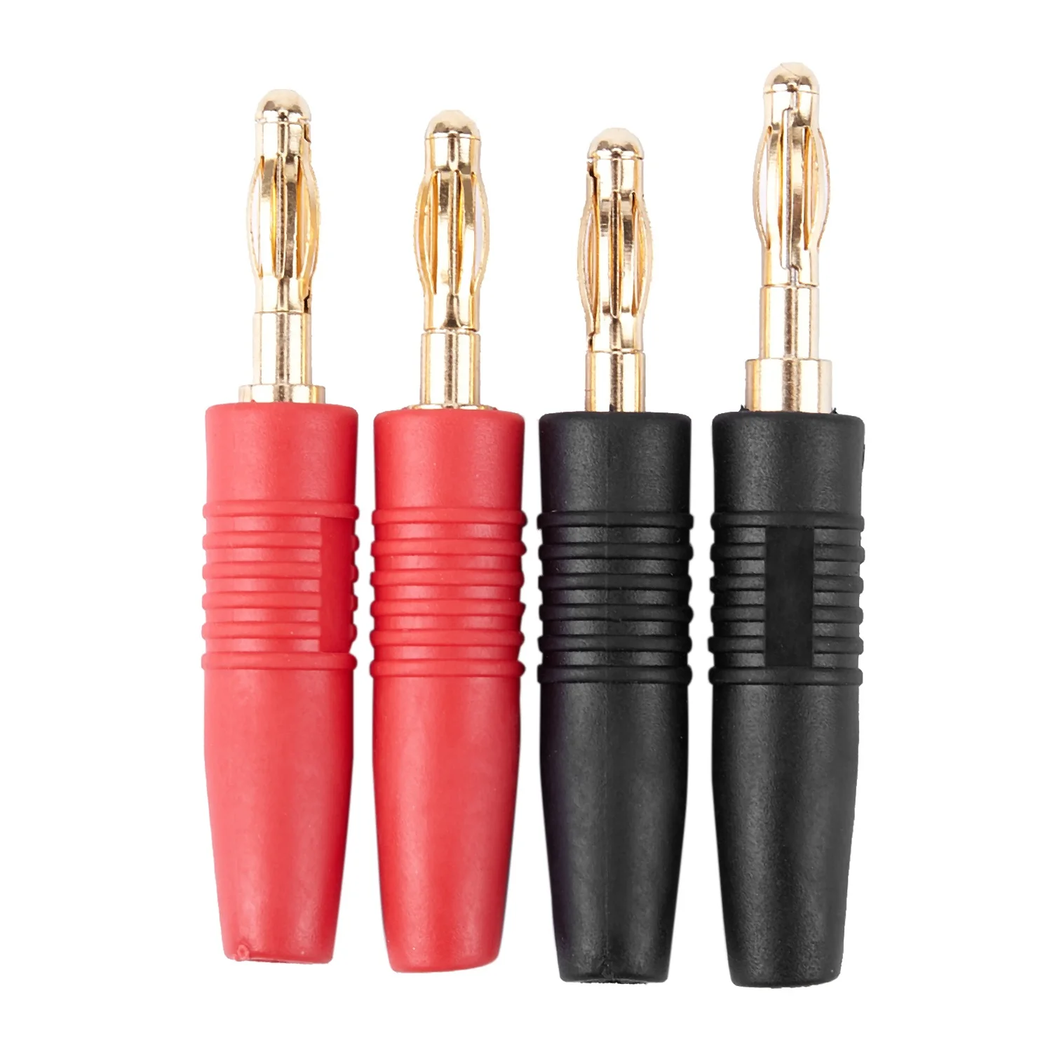 4pcs 4mm B7 24K Gold Plated Musical Speaker Cable Wire Pin Banana Plug Connector