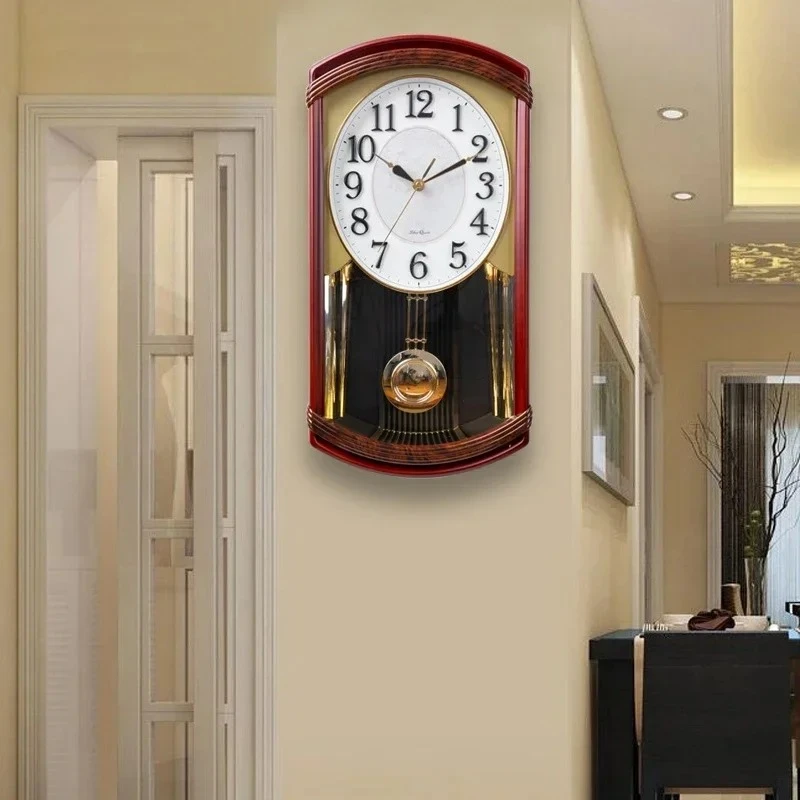 Wall Clocks Vintage Large Elegant Aesthetic Clock Wall Pendulum Art Watches Unique Luxury Clocks Home Decor