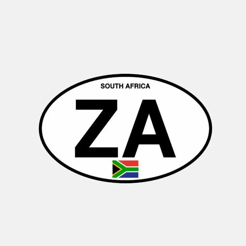 

ZA South Africa Country Code Oval Car Sticker Accessories Decal