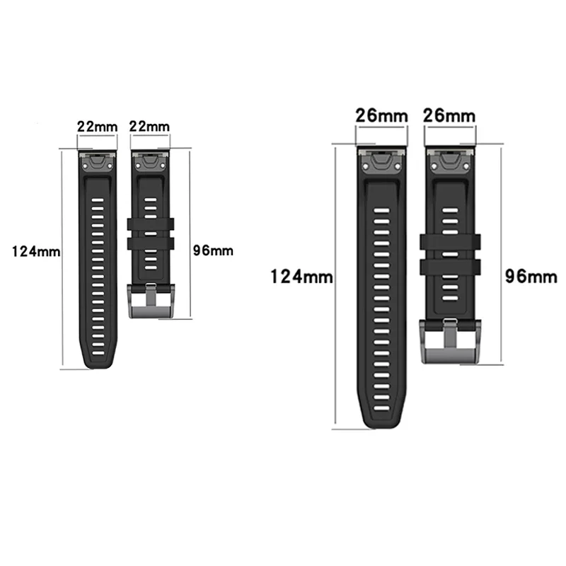 22mm 26mm QuickFit Strap for Fenix 8 51MM 47MM Band For Garmin Fenix E 7 7X Enduro 3 2 6S 6 6X Epix Pro Band Silicone Strap image 5