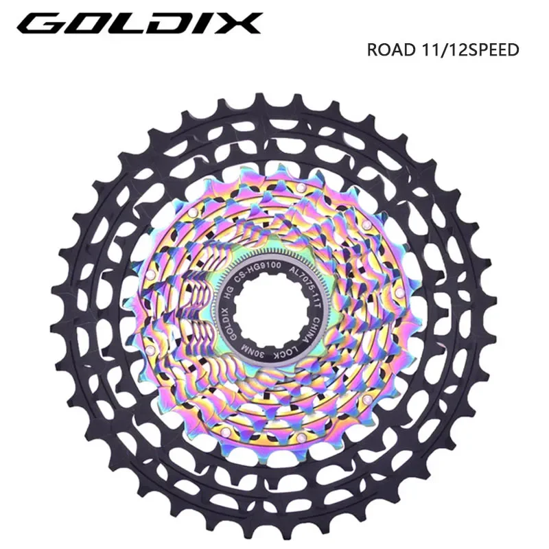 

GOLDIX Ultralight Road Bike Freewheel 11/12Speed 28-36T CNC Hollow HG Structure Freewheel Bicycle Cycling Chainring parts