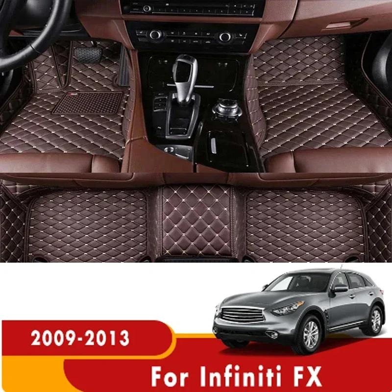 PU For Infiniti FX 2013 2012 2011 2010 2009 Car Floor Mats Carpets Custom Auto Foot Pads Automobile Accessories Pedal Rugs