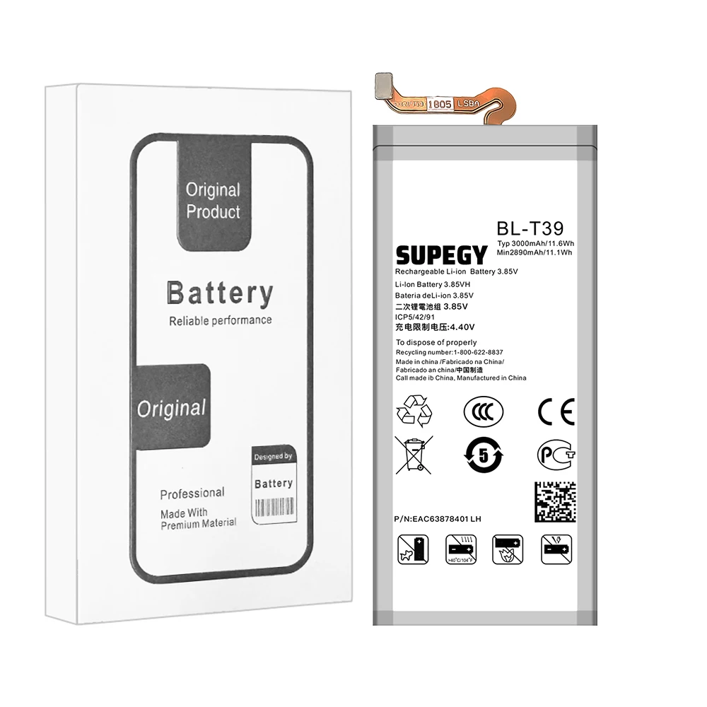EOTABACC 100% New Original Battery BL-T39 For LG G7/Q7 ThinQ /G710 /Q7+ /LMQ610 /K40/G7 ONE/Q610/Prime 2 /K30 2019 Phone Battery view 2