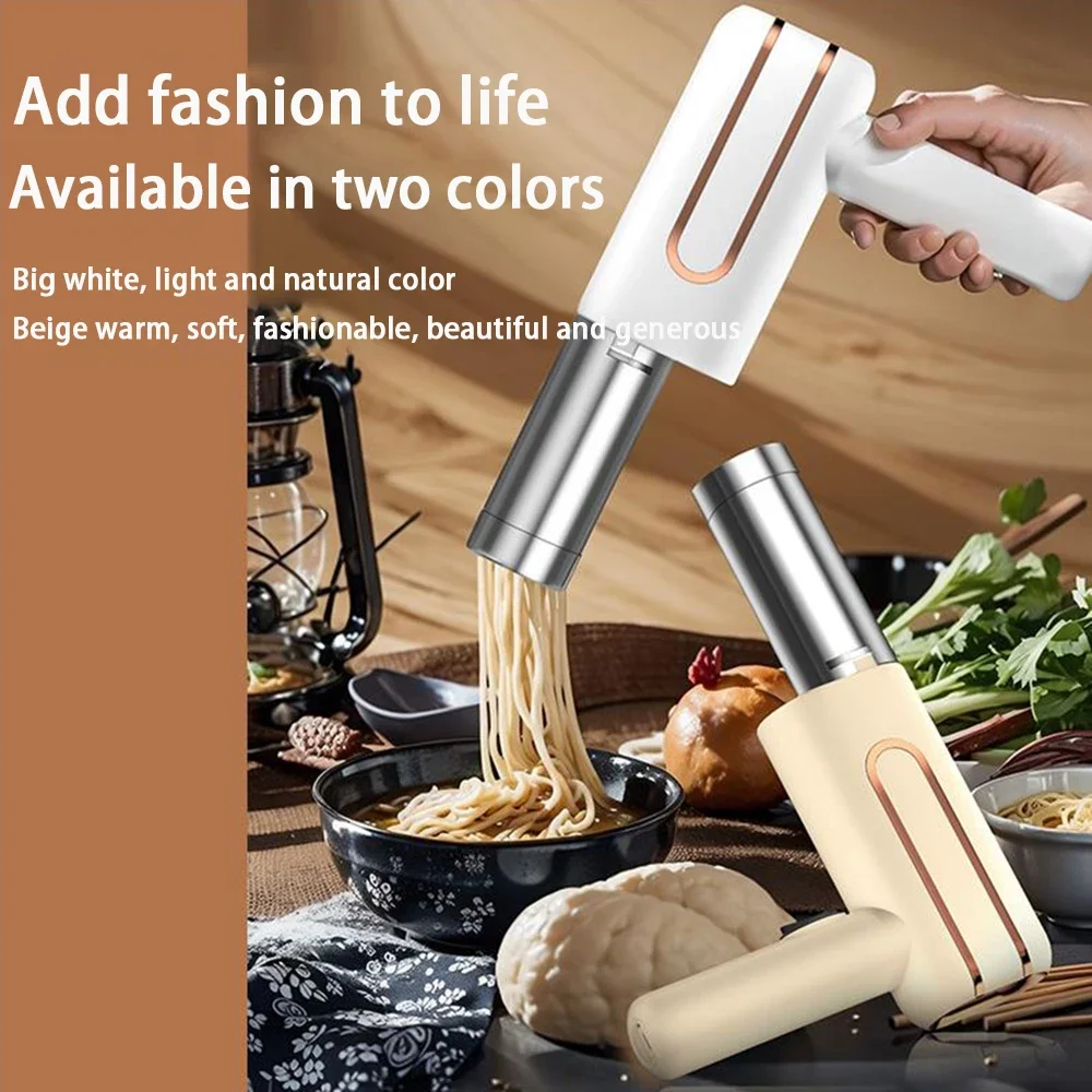 Electric Noodle Making Machine Wireless Automatic Ramen Making Machine Handheld USB Automatic, Suitable for Home Kitchen.