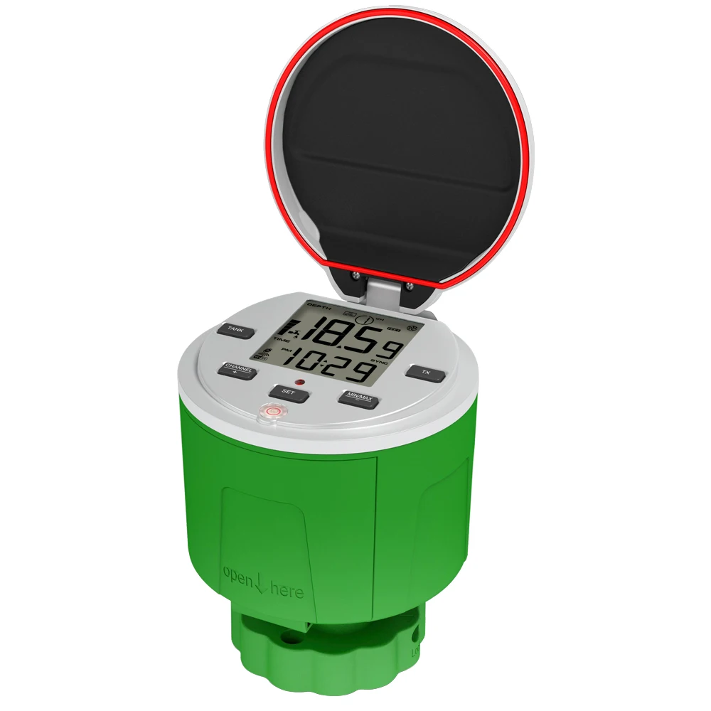 

Ultrasonic Level Guage Wireless LCD Display Water Tank Liquid Meter Temperature Height Monitor Alarm Clock Sensor(no receiver)
