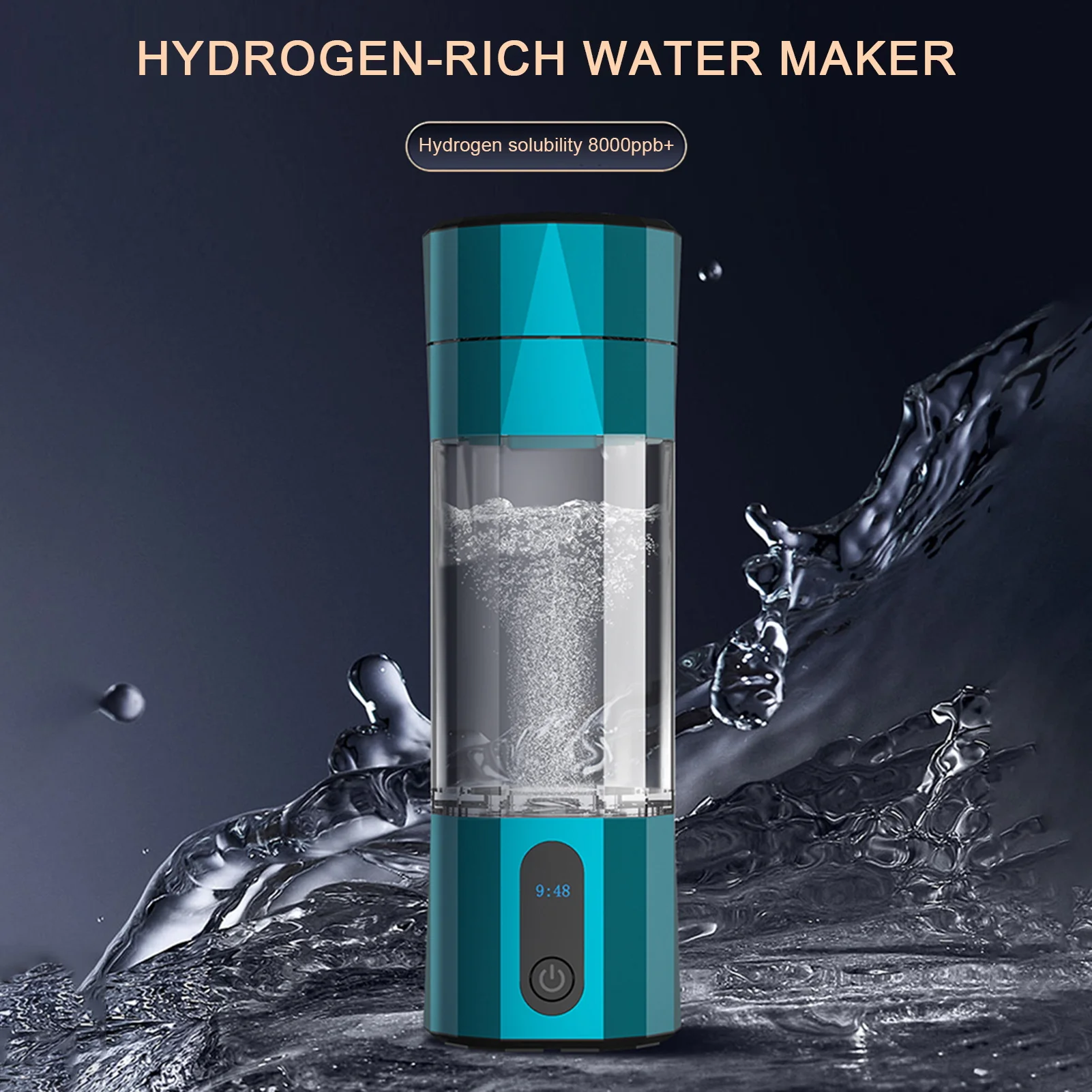 

Chlorine Removal Water Bottle Hydrogen Water Bottle Generator with Pem Technology for Home Travel 6000-8000 Ppb Water Ionizer