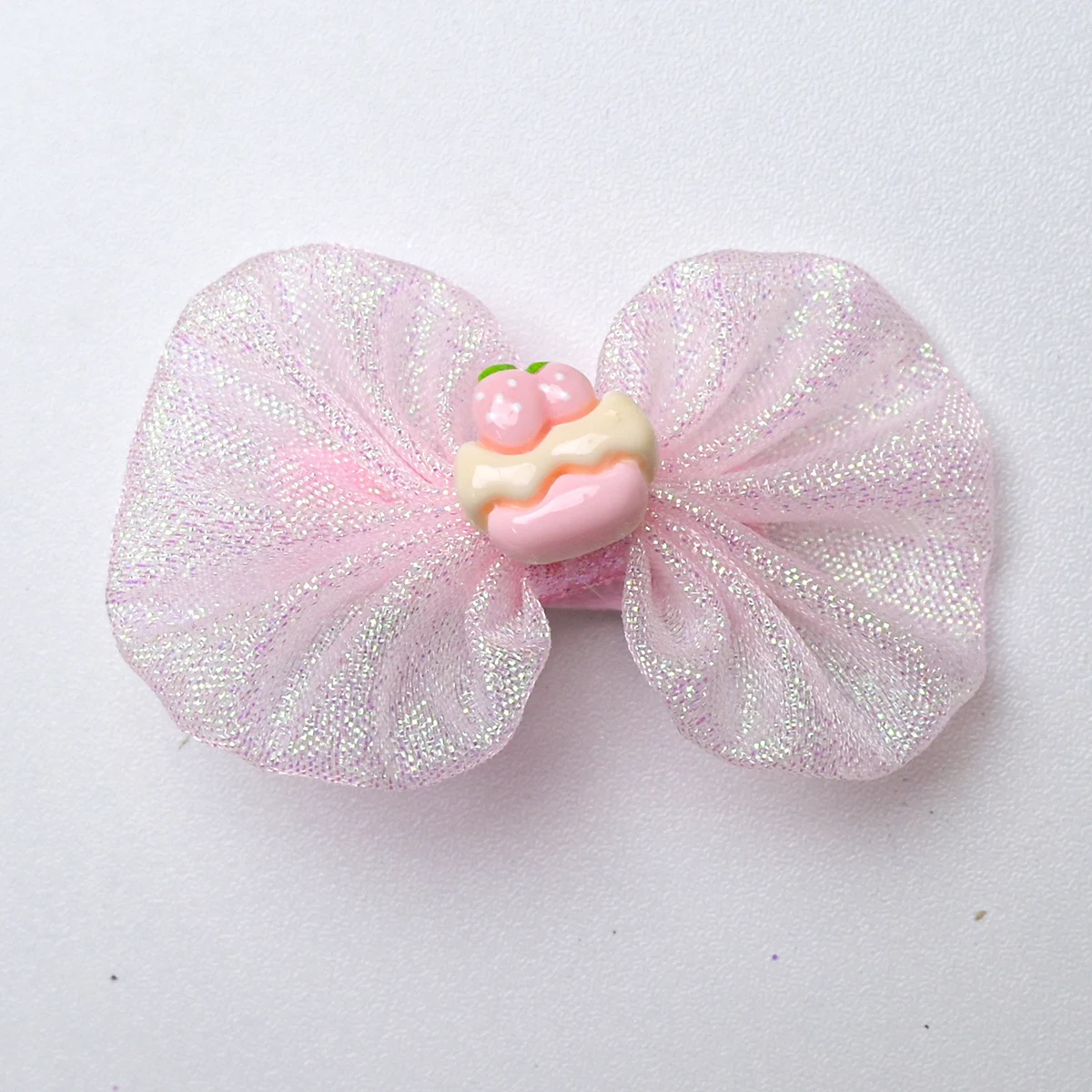 2PC Pet Supplies Cat Pink Sequin Bow Flower Hair Clip Color Randomly Suitable for Small and Medium Dogs