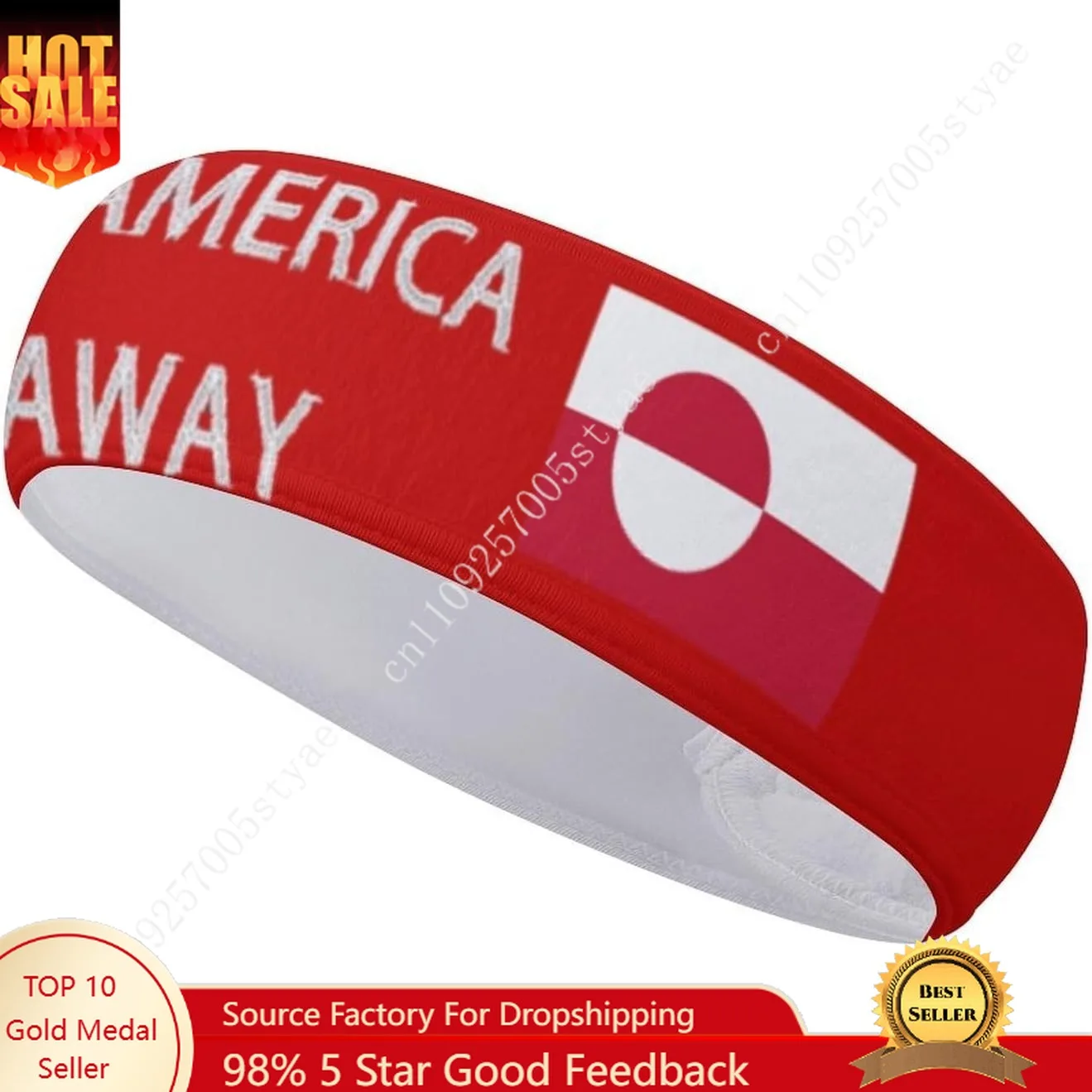 Make America Go Away Headband Mens Womens Nu Det NU UK Sweatband Greenland Flag Workout Headbands Greenlanders Hairband