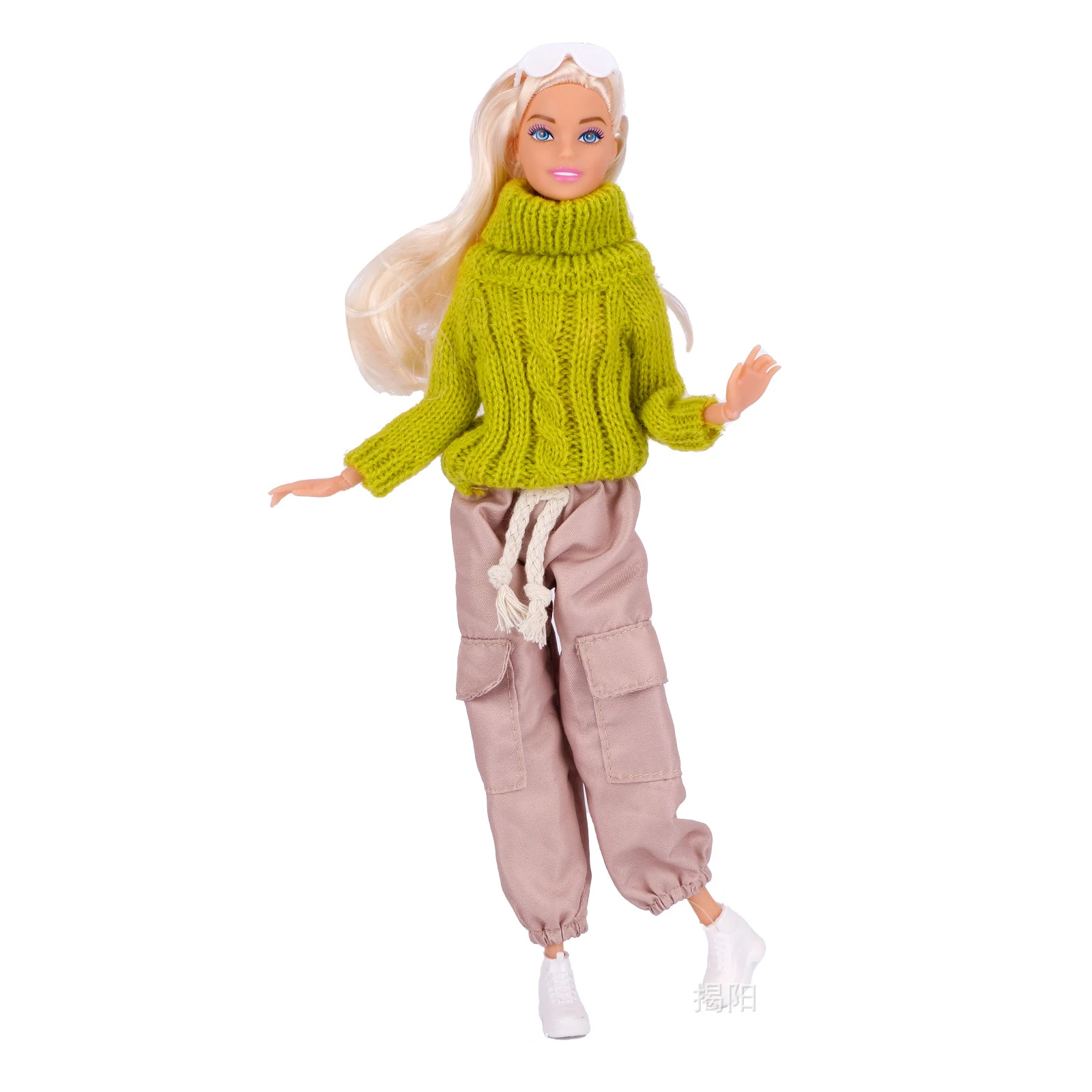 30cm European Supermodel Doll 1/6 Fashion Jumper Turtleneck Wool Sweater Set DIY Dress Up Toy Joints Movable Exquisite Doll Gift