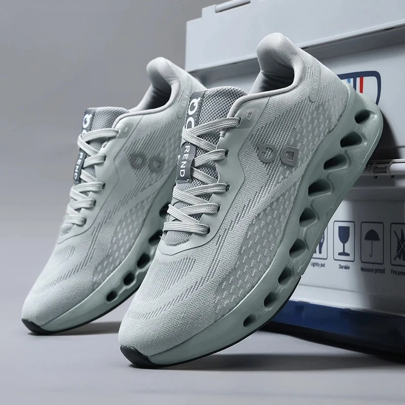 

Men's Cushioned Running Shoes Energy Return Breathable Knit Arch Support Shock Absorption Marathon Women Casual Sneakers