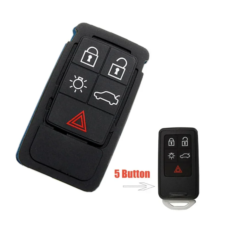 5/6 Buttons Remote Key Rubber Pad Replacement Fob Fit For Volvo S60 V60 XC60 S70 V70 S80 XC70 XC90 Car Remote Key Mat Case