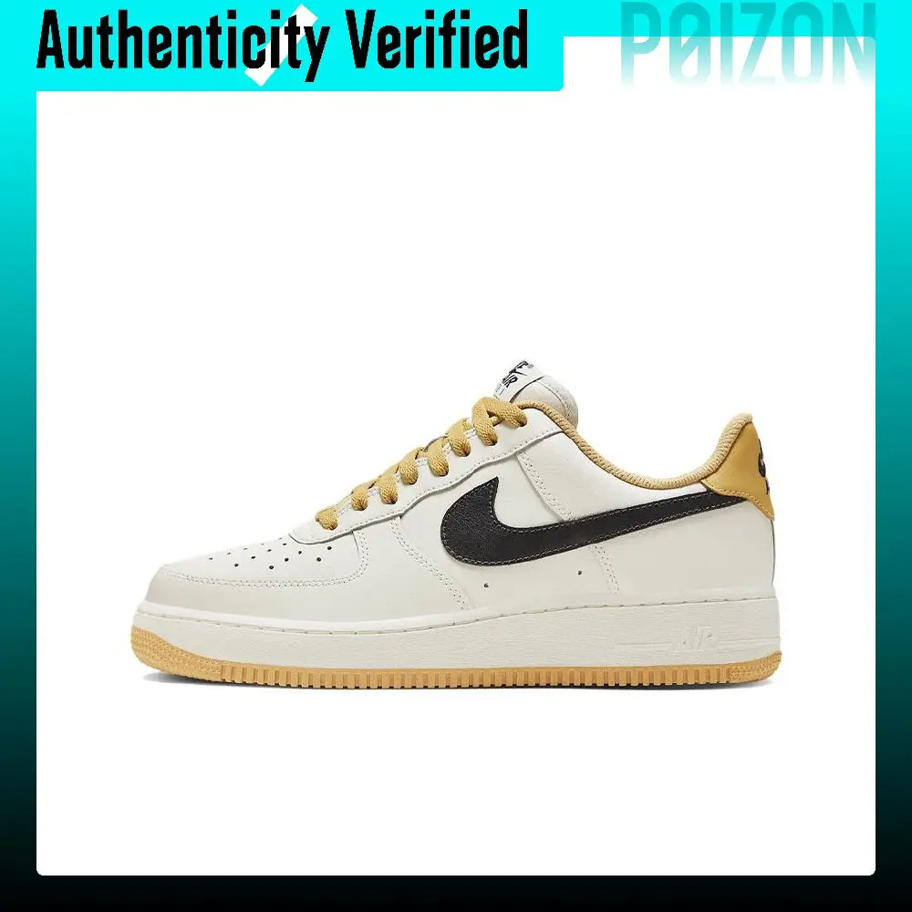 Nike Air Force 1 Skateboard Shoes Unisex Low Top White/Yellow/Black FD9063-101