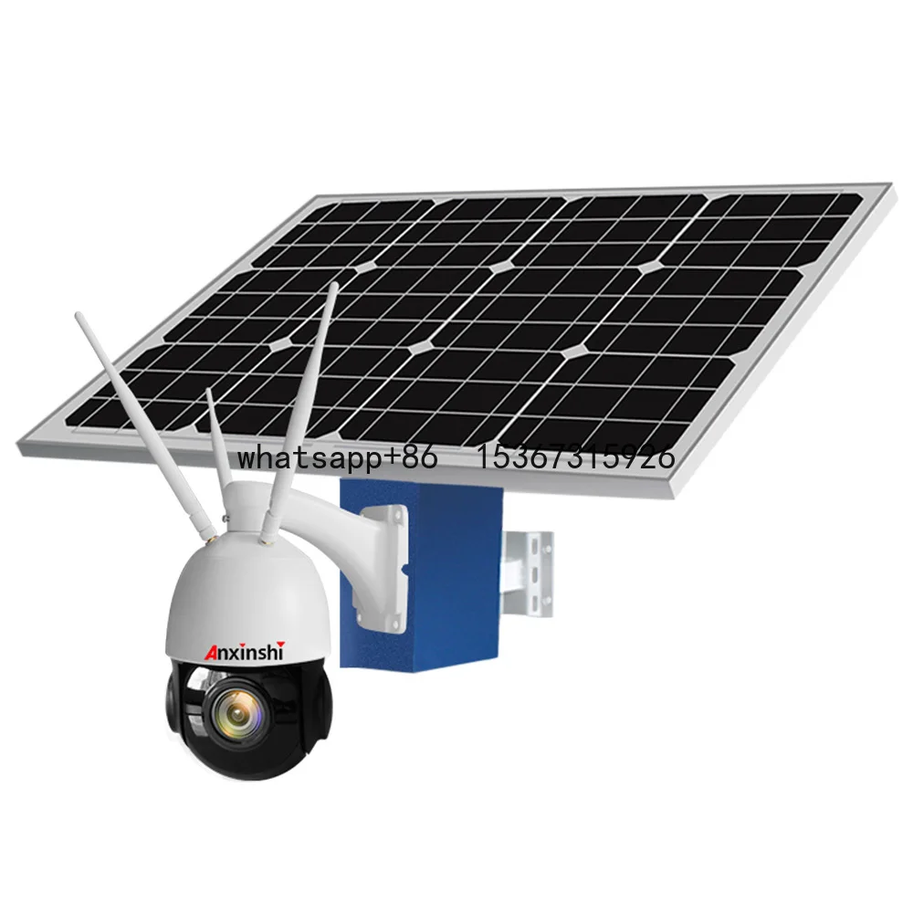 

Anxinshi Starlight 4G Wifi PTZ Solar Panel Camera 5MP Solar Powered Outdoor Security Camera