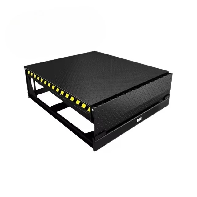 Fixed hydraulic container loading dock ramp electric leveler lift