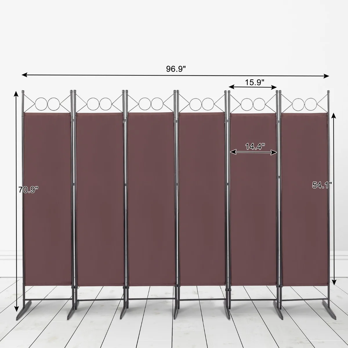 Room divider Folding privacy screen 6 panel for home or office dividers