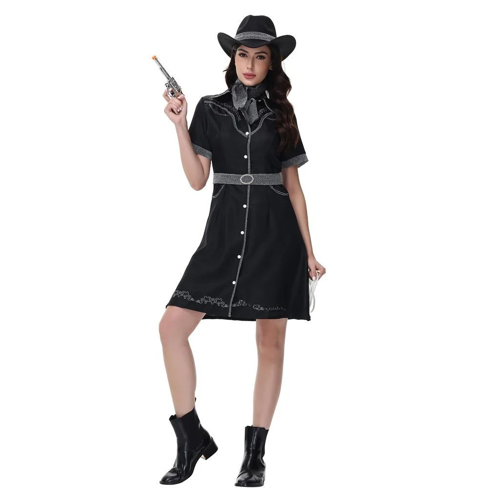 Sexy Disco Western Cowgirl Rok Halloween Kostuum Dames Zanger Rollenspel Cospaly Outfit Volwassen Dames Faionable Ensemble