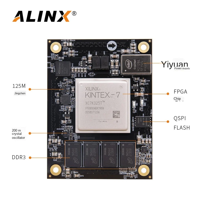 Alinex Xilinx FPGA plaque de base Kintex-7 K7 XC7K325 7325 noir et doré industriel AC7K325