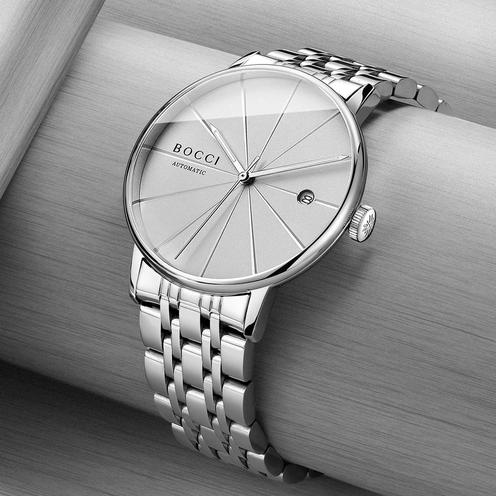 

Bocci Genuine Men's Automatic Mechanical Watch - Luminous, Waterproof, Luxury Brand Wristwatch, Ideal Gift for Boyfriend