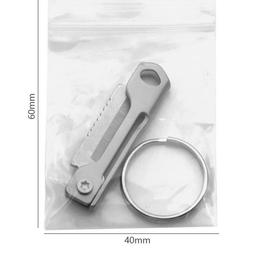High Hardness Mini Folding Knife Stainless Steel Sharp Blade Pocket EDC Tool Keychain Pendant Disassembly Function