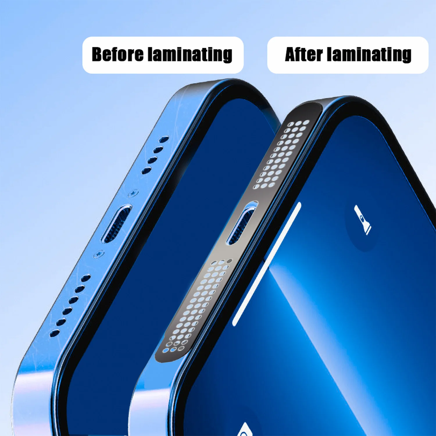 Capa adesiva antipoeira de malha de alto-falante de metal para iphone 17/17 pro/17 air/17 promax kits de limpeza anti-arranhões e anti-poeira