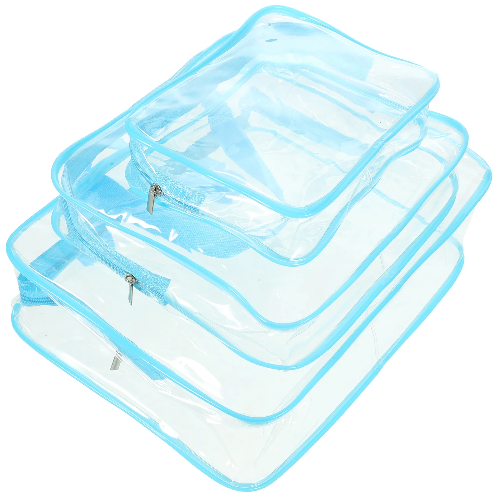 

3pcs Clear Cosmetic Bags PVC Waterproof Travel Toiletry Bags Portable Makeup Storage Holder