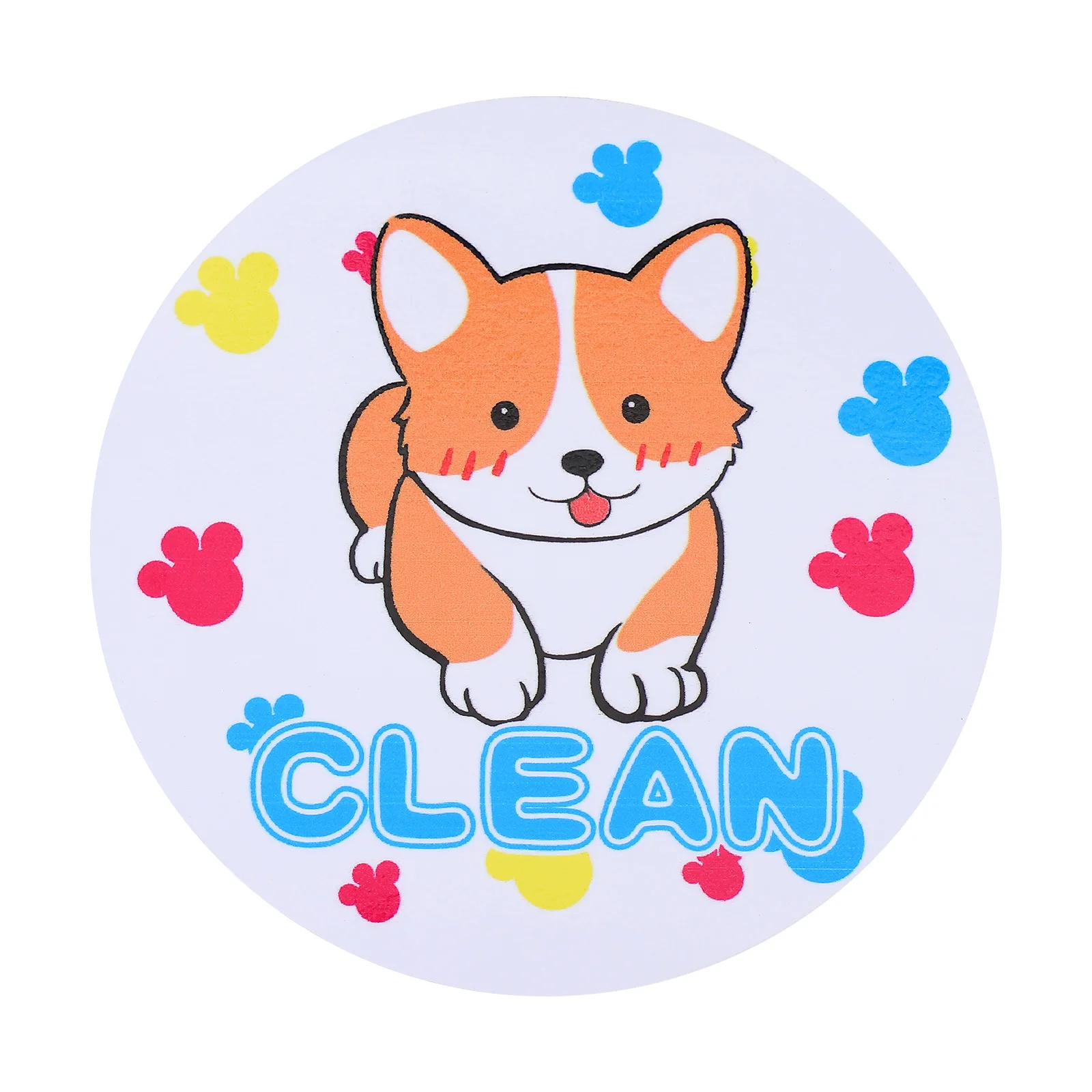 Magnetic Clean Dirty Dishwasher Sign Flip Indicator with Cartoon Pattern Hold for Kitchen Laundry Washer Dryer Double