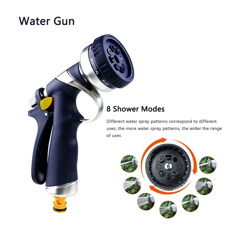 8 Styles High Pressure Water Gun Car Wash Garden Adjustable Nozzle Hose Watering Gun Lawn Hose Multifunction Irrigation Sprayer