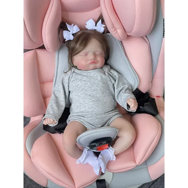 18inch Reborn Baby Doll Handmade Newborn Sleeping Baby Rosalie Real Pictures Muñecas Bebes Reborn 3D Skin with Visible Veins