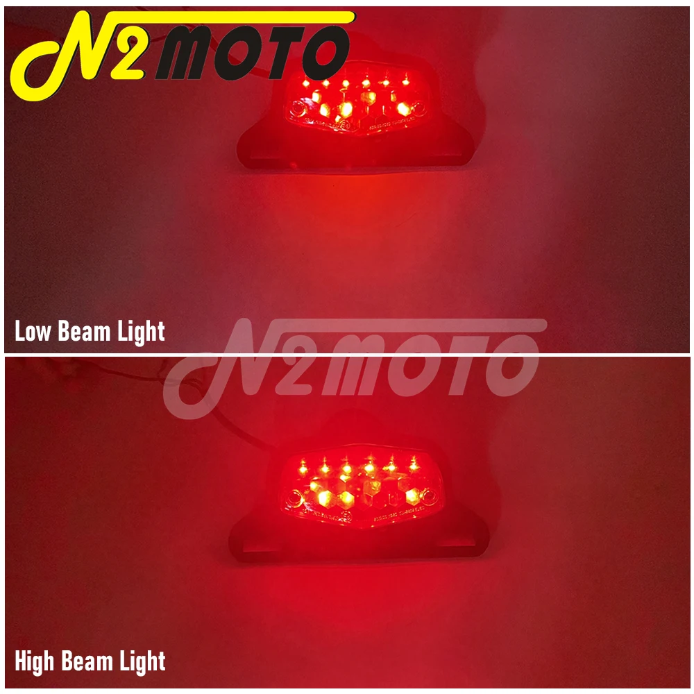 Motorcycle LED Tail Light For Cafe Racer Chrome Taillight Brake Lamp Lucas Style Taillamp for Harley Honda Yamaha Bobber Suzuki