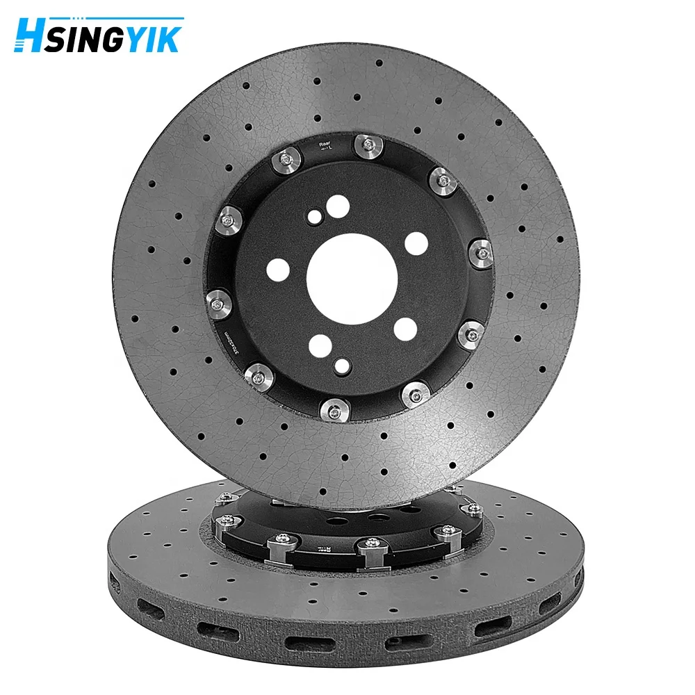 Custom Design Professional Racing Grade High Strength Ventilated 370mm 32mm A1674231000 Rear Carbon Ceramic Brake Disc For Benz