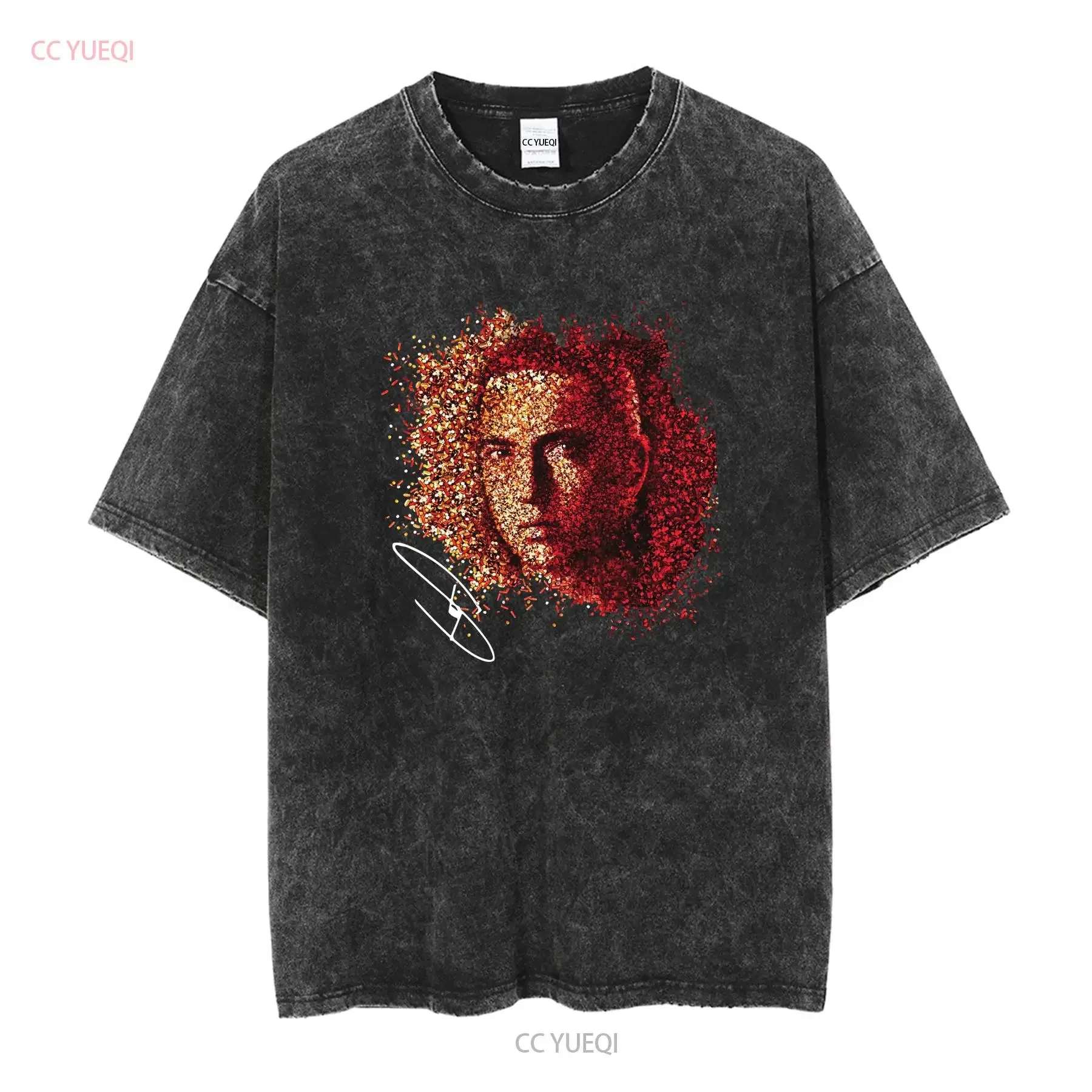 New Eminem Relapse Album T Shirt Popular Black All Size THA1432 vintage Washed designer clothes Top For Everyday Wear Stretched