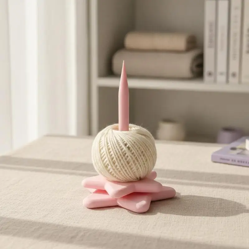 3D Printed Yarn Stand Holder Plastic Spinning Knitting Tools Beginner Crochet Stand Sewing Thread Spool Wool Ball Winder Tool