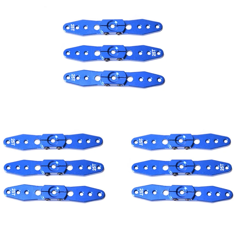 DELAM-9PCS الألومنيوم توجيه سيرفو القرن الذراع 25T ل 1/8 1/10 RC سيارة قارب ترقية جزء #1