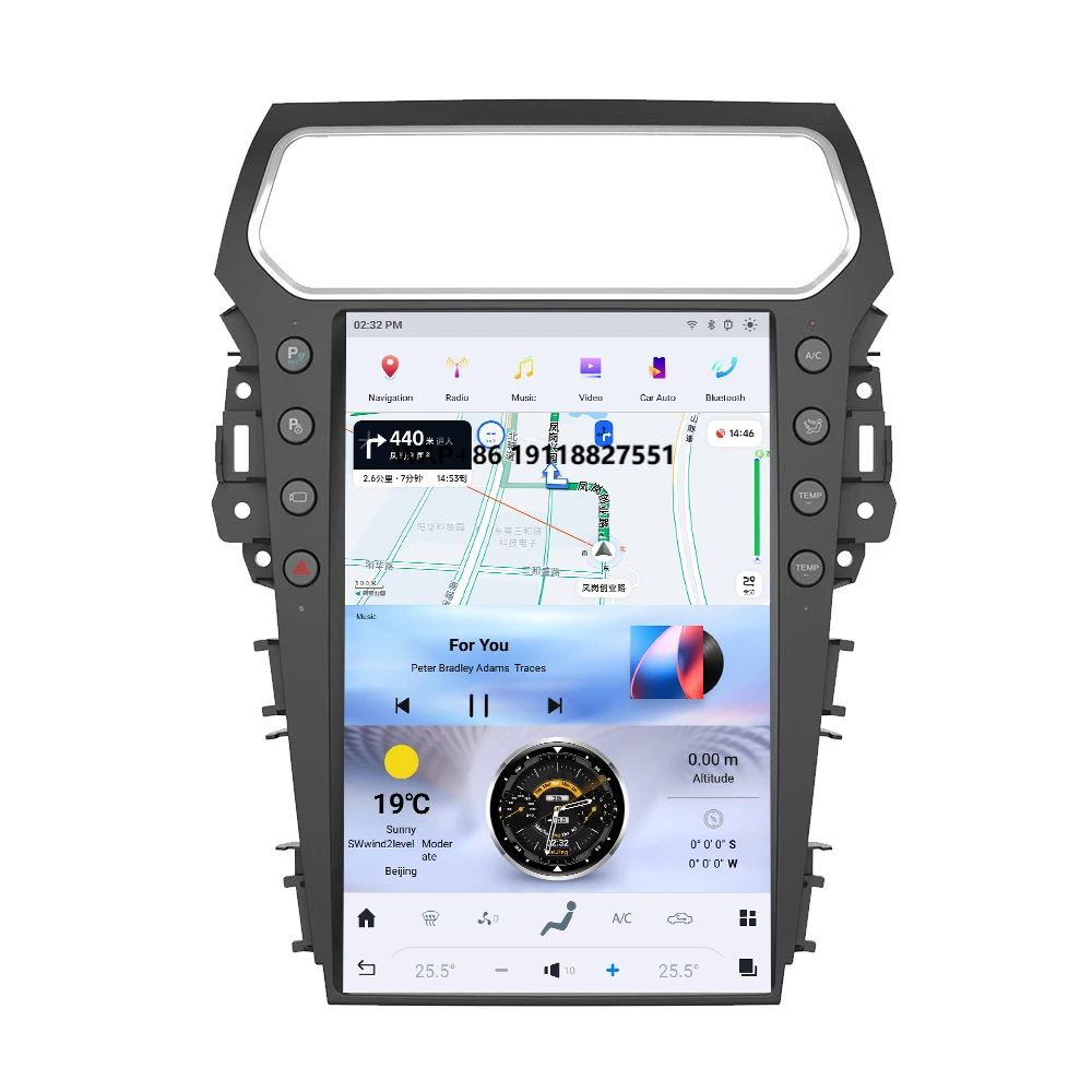 

14.4" Android 13 Style Screen for Explorer 2011-2019 Car Radio Auto Multimedia Player GPS Navigation Qualcomm Car