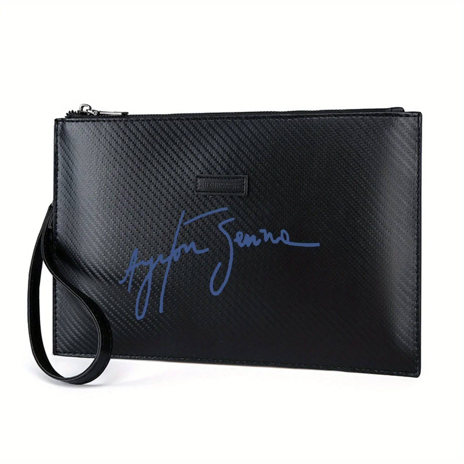 ayrton-senna-assinatura-azul-escuro-elegante-impresso-pu-bolsa-masculina-elegante-e-pratica-para-transporte-diario