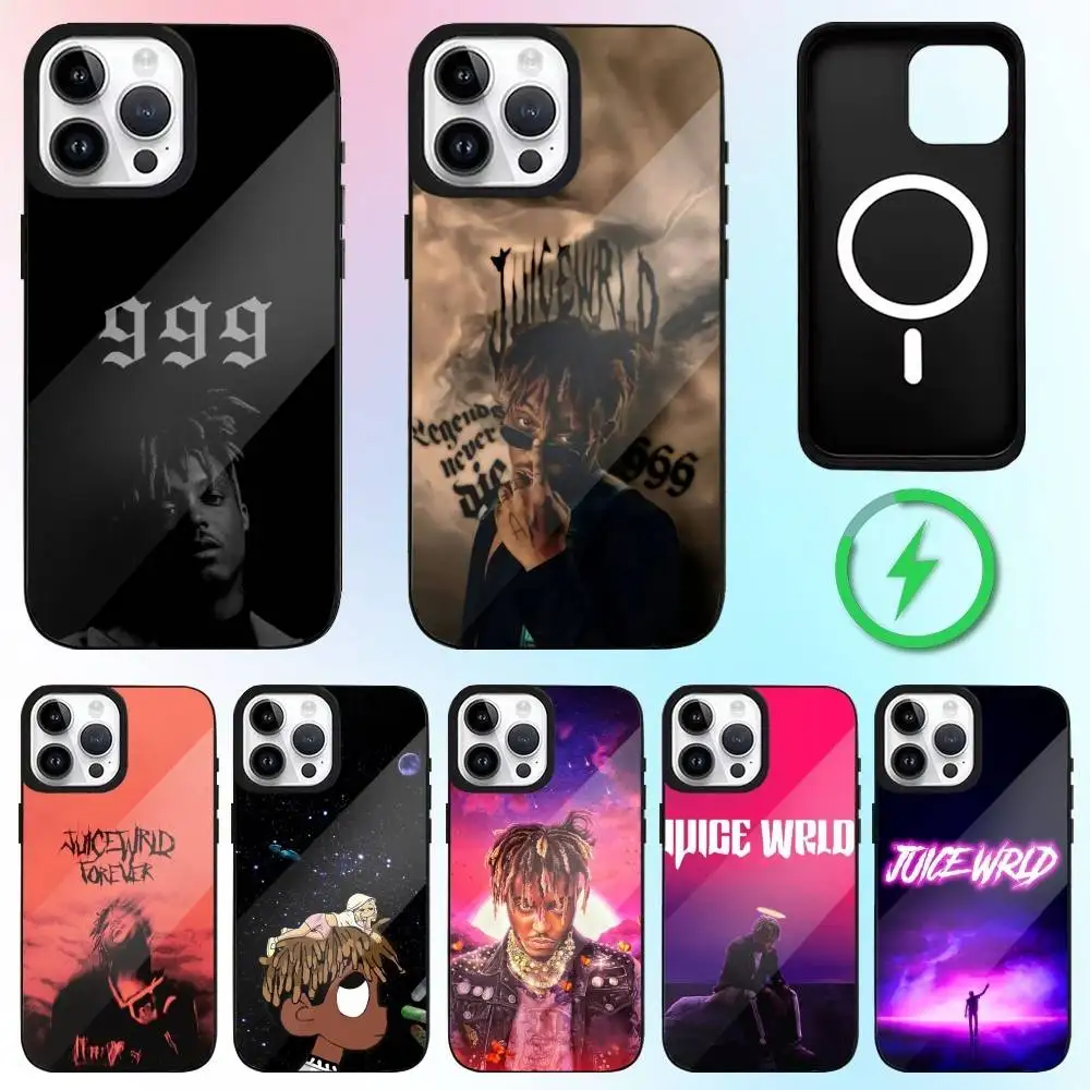 

999 J-Juice W-WRLD Phone Case For iPhone17,16,15,14,13,12,11 Plus,Pro Max Magnetic For Magsafe Wireless Charging