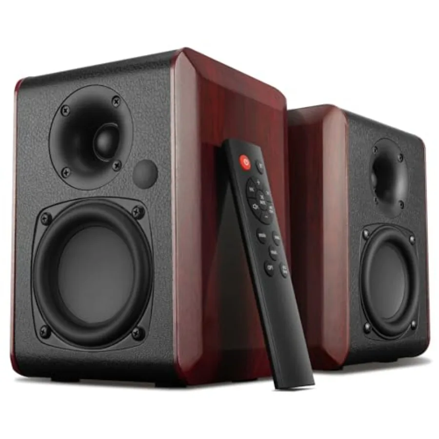 Powered Bluetooth Bookshelf Speakers with 3.75
