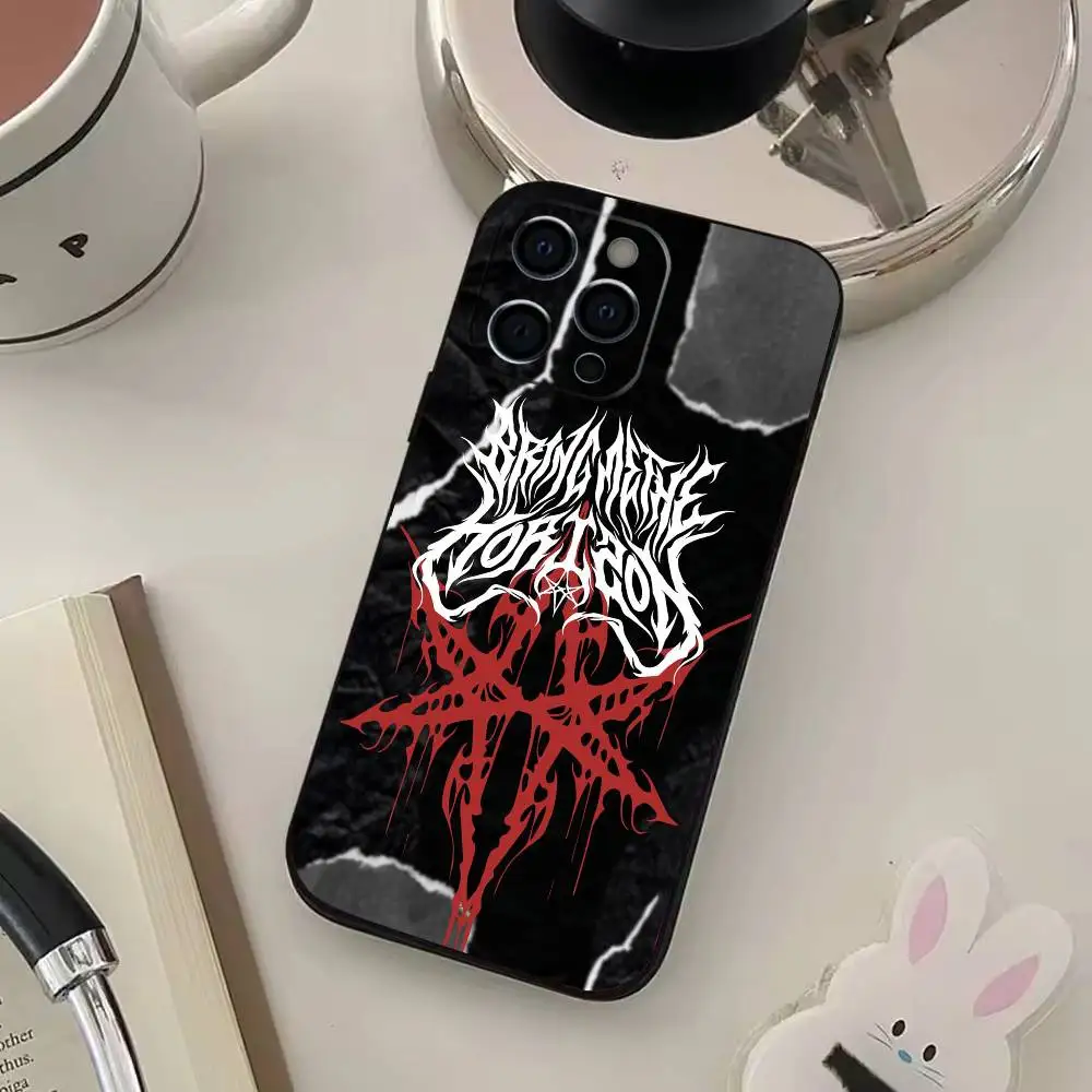 حافظة هاتف Bring Me The H-Horizons BMTH لهاتف iPhone17,16,15,14,13,12,11 Plus، Pro Max غطاء أسود ناعم #3