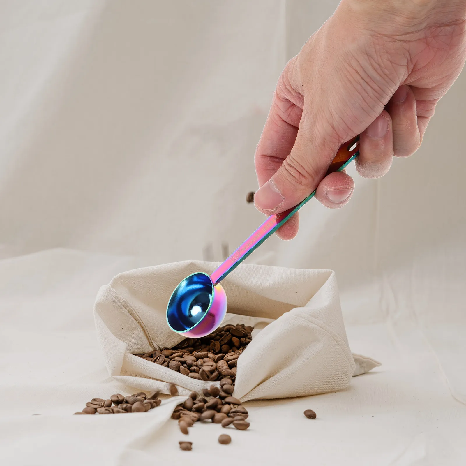 10Ml Stainless Steel Coffee Scoop Long Handle Measuring Spoon Coffee Grounds Milk Powder Tea Sugar Scoop Measuring Spoon Metal