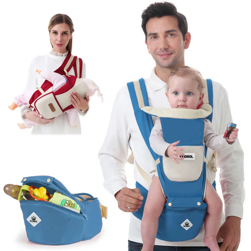 

Ergonomic Baby Carrier Infant Kid Baby Hipseat Sling Front Facing Kangaroo Baby Wrap Carrier for Baby Travel 0-36 Months