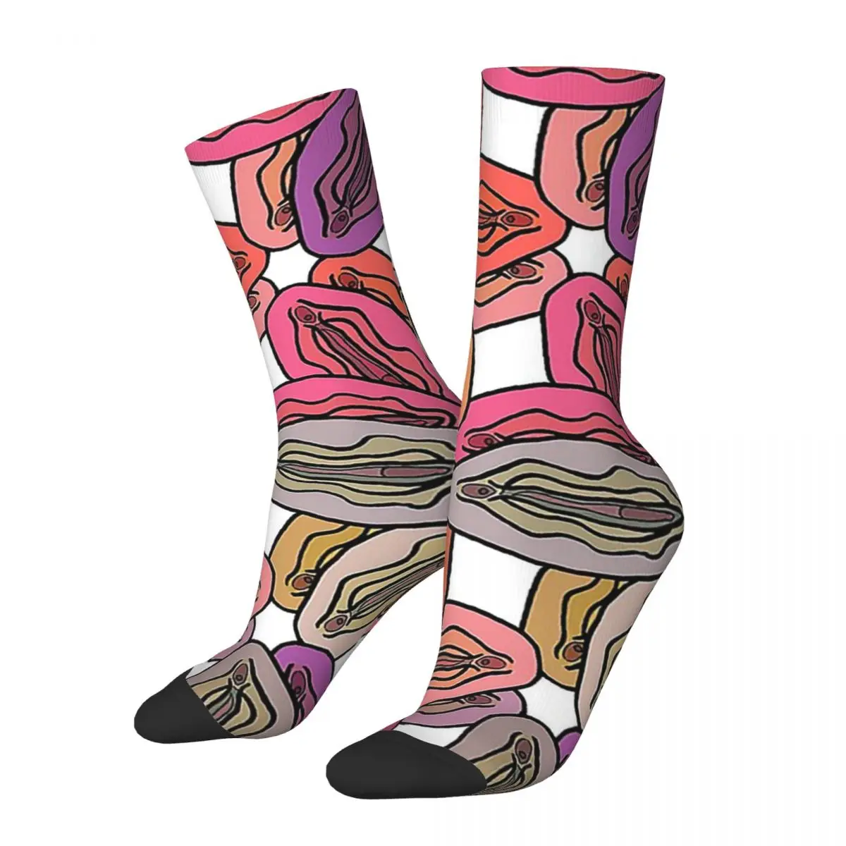 Vulva Colorful Pattern Socks Harajuku High Quality Stockings All Season Long Socks Accessories for Man\'s Woman\'s Gifts