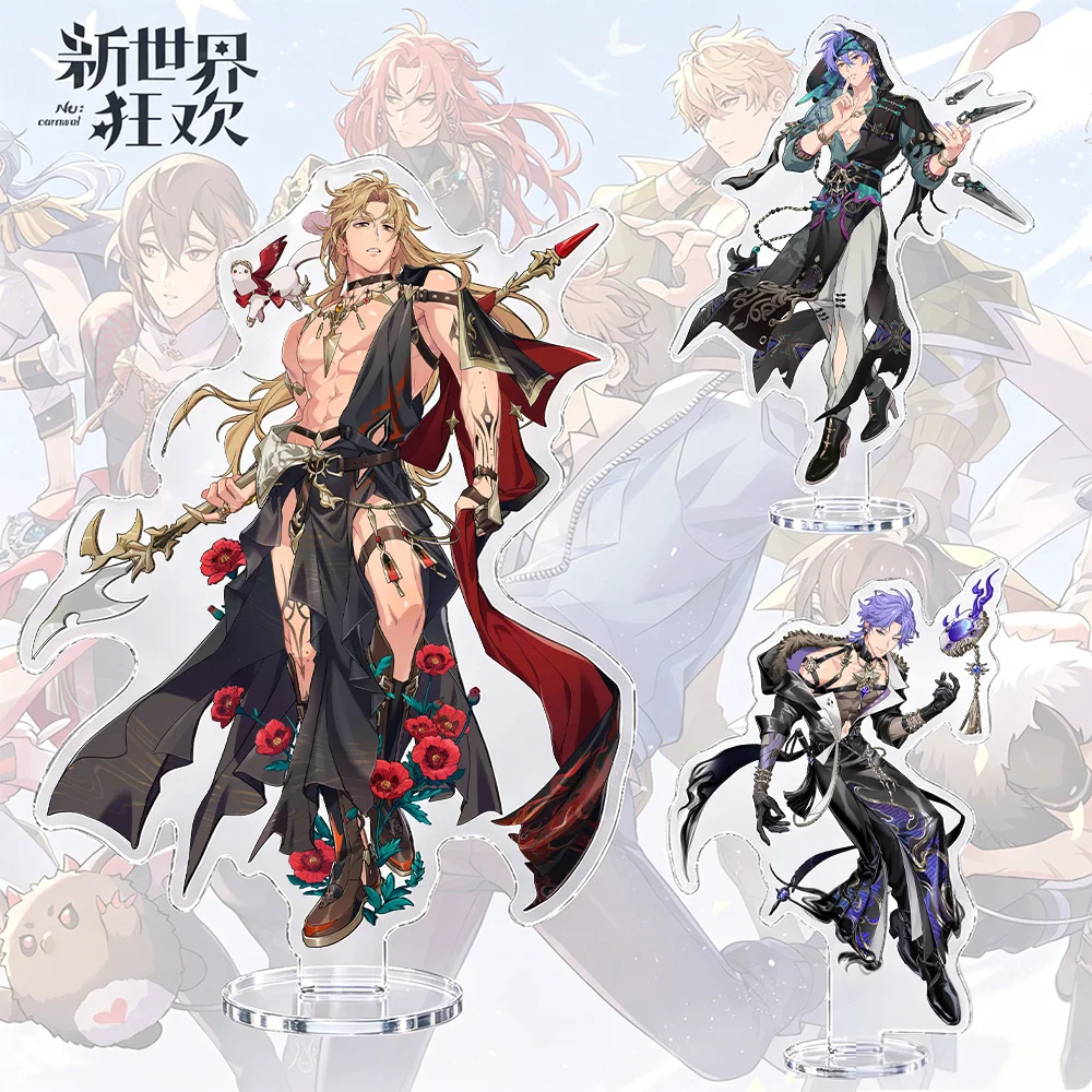 Figuras Oficiales de Personajes de Carnaval: Rei, Dante, Quincy, Olivine, Edmond, Yakumo, Figura de Anime, Regalo Navideño, Soporte Acrílico, Llavero