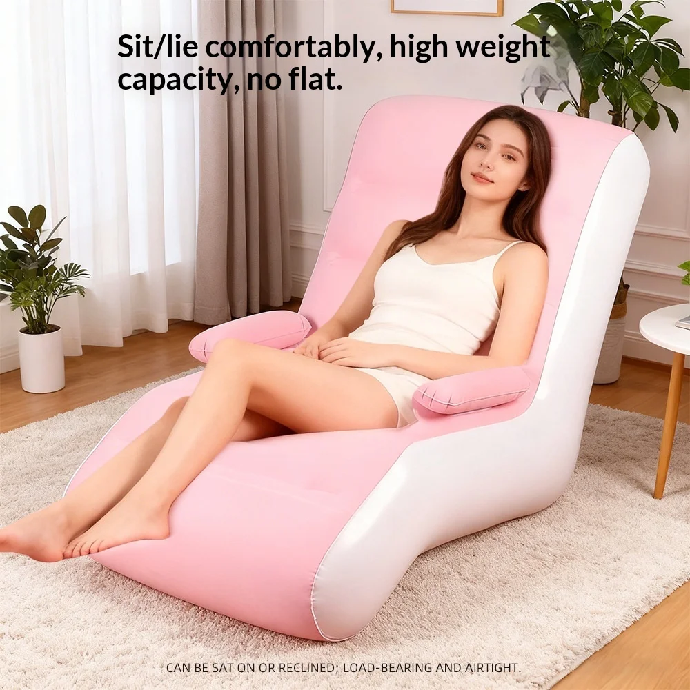 Outdoor Camping Modern and Simple Armrest Inflatable Sofa Bed Recliner Thickened Durable Storage Household