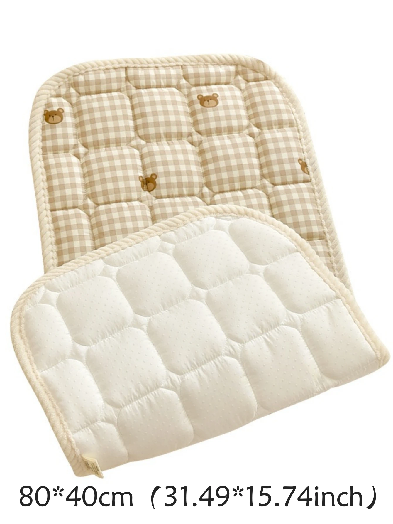 A Baby Car Seat Cushion for Strollers, Made of Soft Cotton. It Is A Safe Seat Cushion for Newborns in Cars, A Mattress for Baby